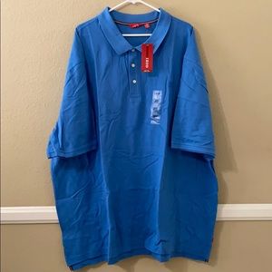 IZOD Men’s Blue Collared Polo Shirt Big & Tall Size 5XL NWT